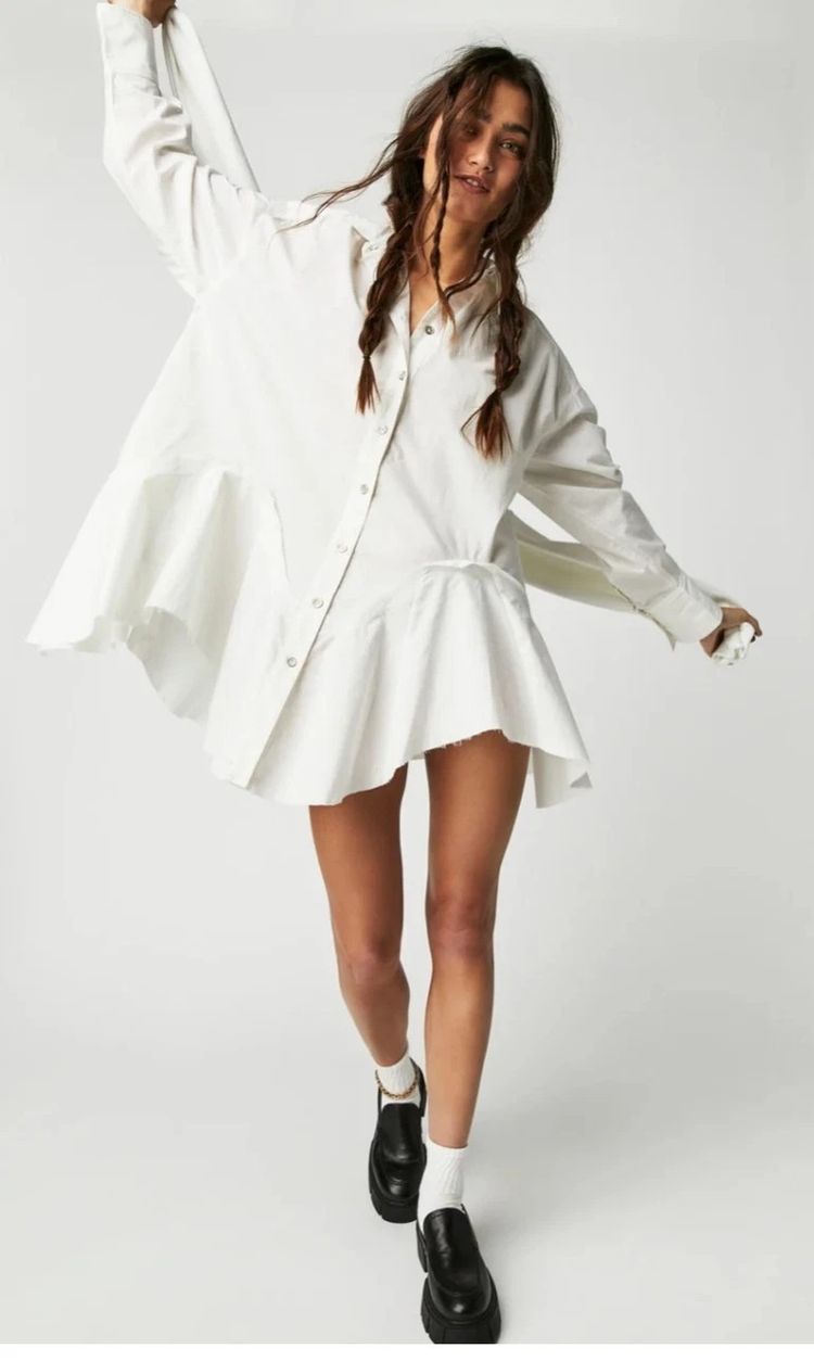 We The Free We The Free White Oversized Shirt Dress product image
